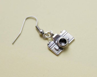 Retro camera earrings photographer, blogger, hipster, indie, fashionista.