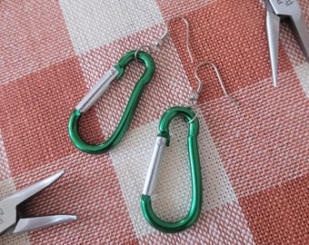 Carabiner earrings - lesbian earrings - sapphic earrings- wlw jewellery