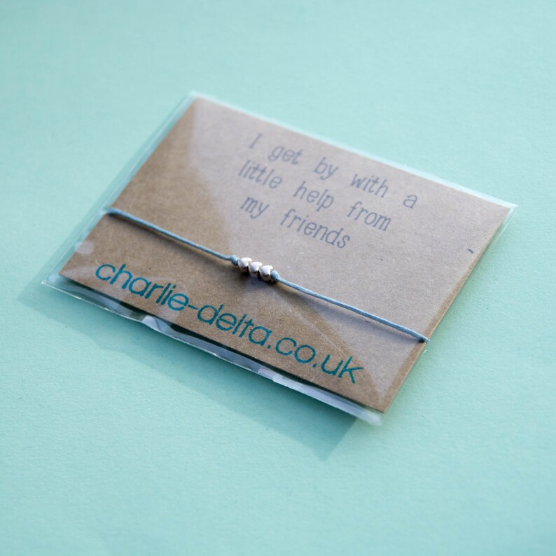 Friendship bracelet thank you friendship gift best friends long distance friendship tie on bracelet wish bracelet thank you friend
