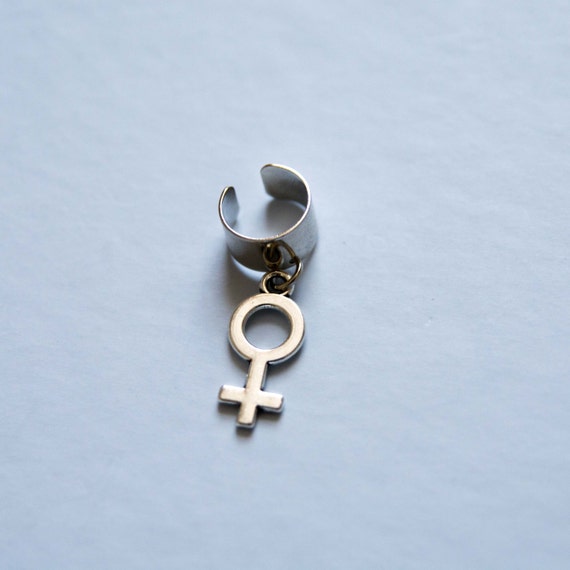 Venus Symbol Ear Cuff: Feminist Lesbian Jewelry