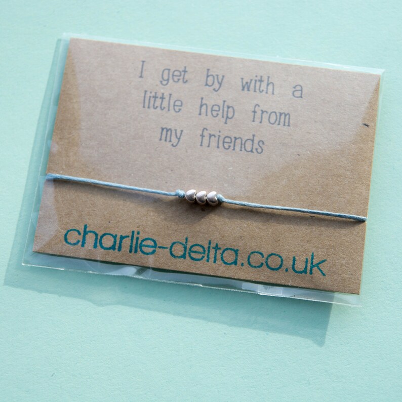 Friendship bracelet thank you friendship gift best friends long distance friendship tie on bracelet wish bracelet thank you friend