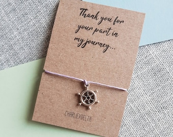 Friendship bracelet - wish bracelet - friendship gifts - heartfelt quotes - best friends - thank you gift