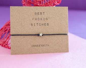 Best F***in' Bitches bracelet - Friendship bracelet - BFFs - Best Bitches - MATURE listing