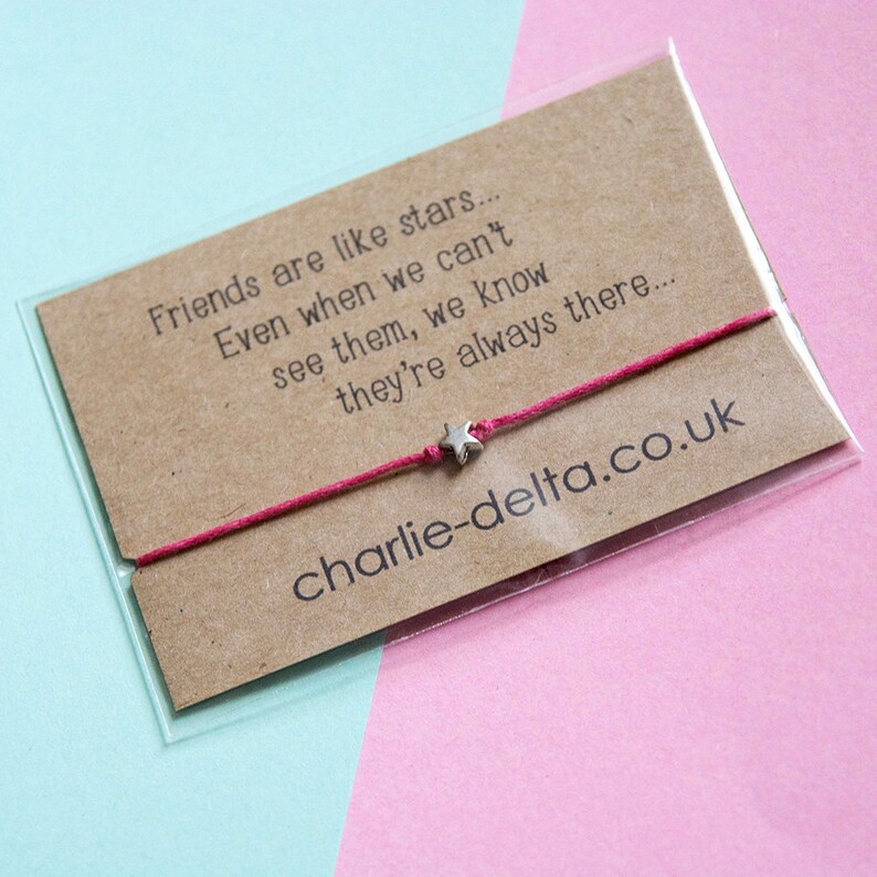 Friendship Bracelet Long Distance Friendship Wish Bracelet Etsy