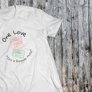 One Love Rasta Reggae Music Lyrics Bob Marley T-shirt, African Jamaican Tshirt, Red Gold Green Mixtape Shirt