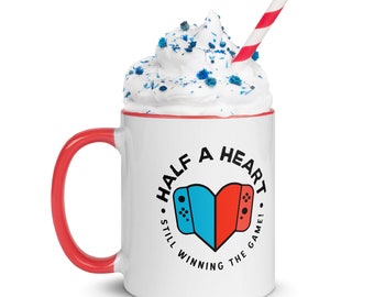 Half a Heart Gamer Mug | CHD Awareness Mug | Heart Defect