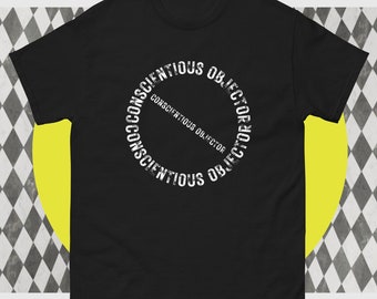反戦抗議Tシャツ、爆弾禁止シャツ、平和活動家の政治的贈り物、私の名前ではない代替Tシャツ、戦争終結良心的兵役拒否者トップ