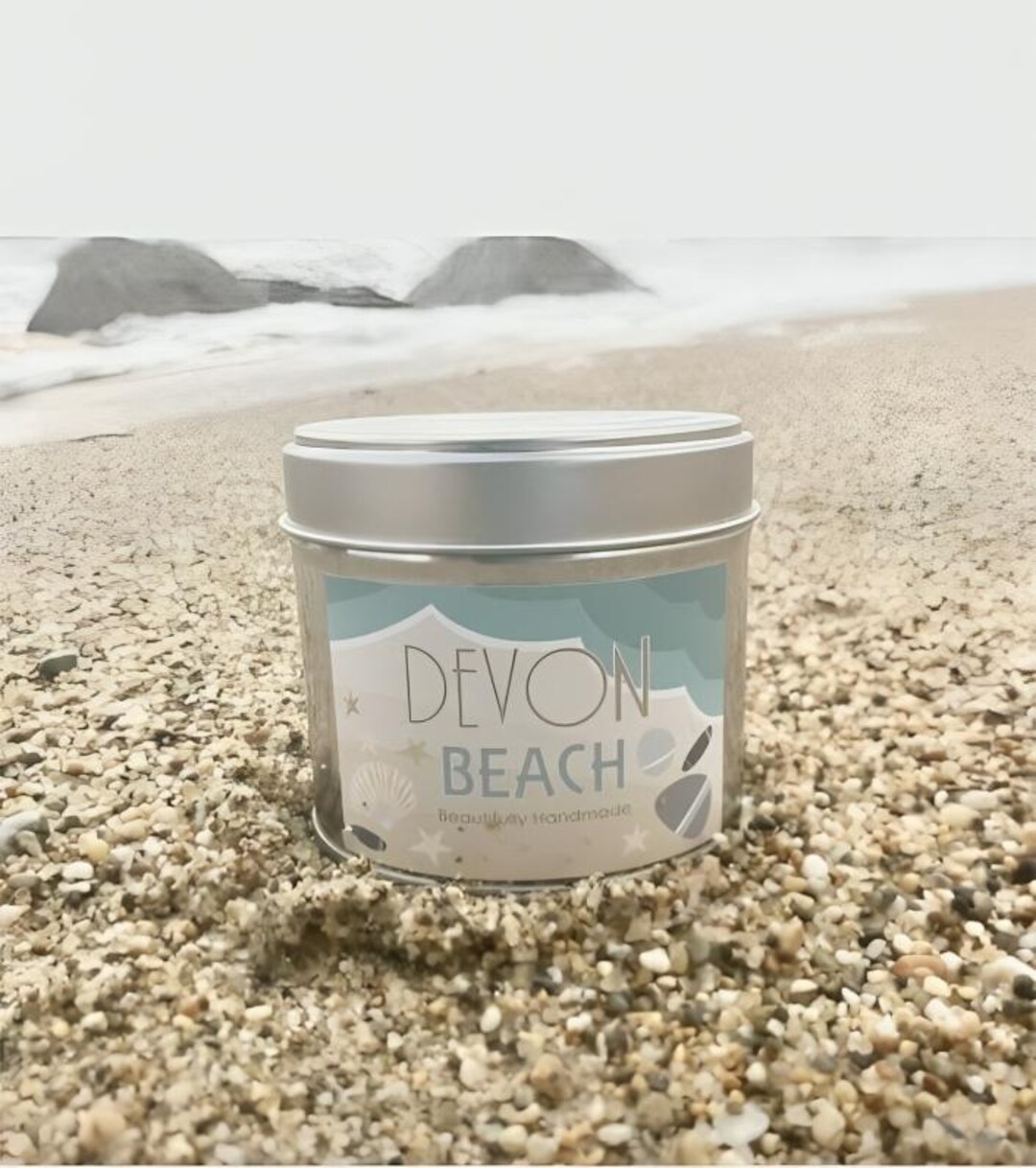 Devon Beach Candle Tin (rock Salt and Driftwood Scent), Beach Gift ...