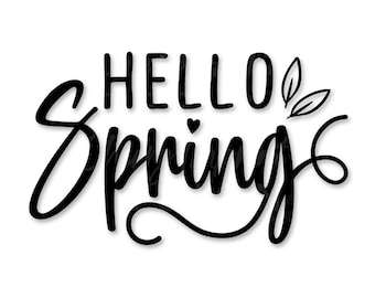 Hallo lente SVG | Rustieke boerderij Hallo lente SVG voor Cricut en silhouet | Lente Home Decor SVG