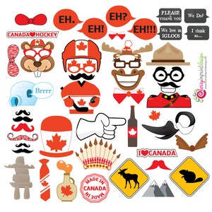 46 hilarische Canada - Canada Day Photo Booth Props geweldig voor Canadese themafeesten - INSTANT DOWNLOAD - DIY afdrukbaar