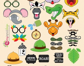 52 Hilarious Safari Baby Shower Themed Photo Booth Props INSTANT DOWNLOAD Printable DIY