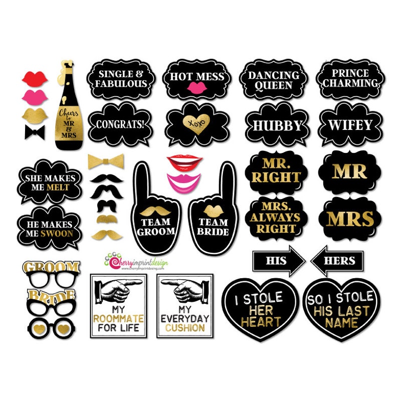 Wedding Photo Booth Props - Etsy