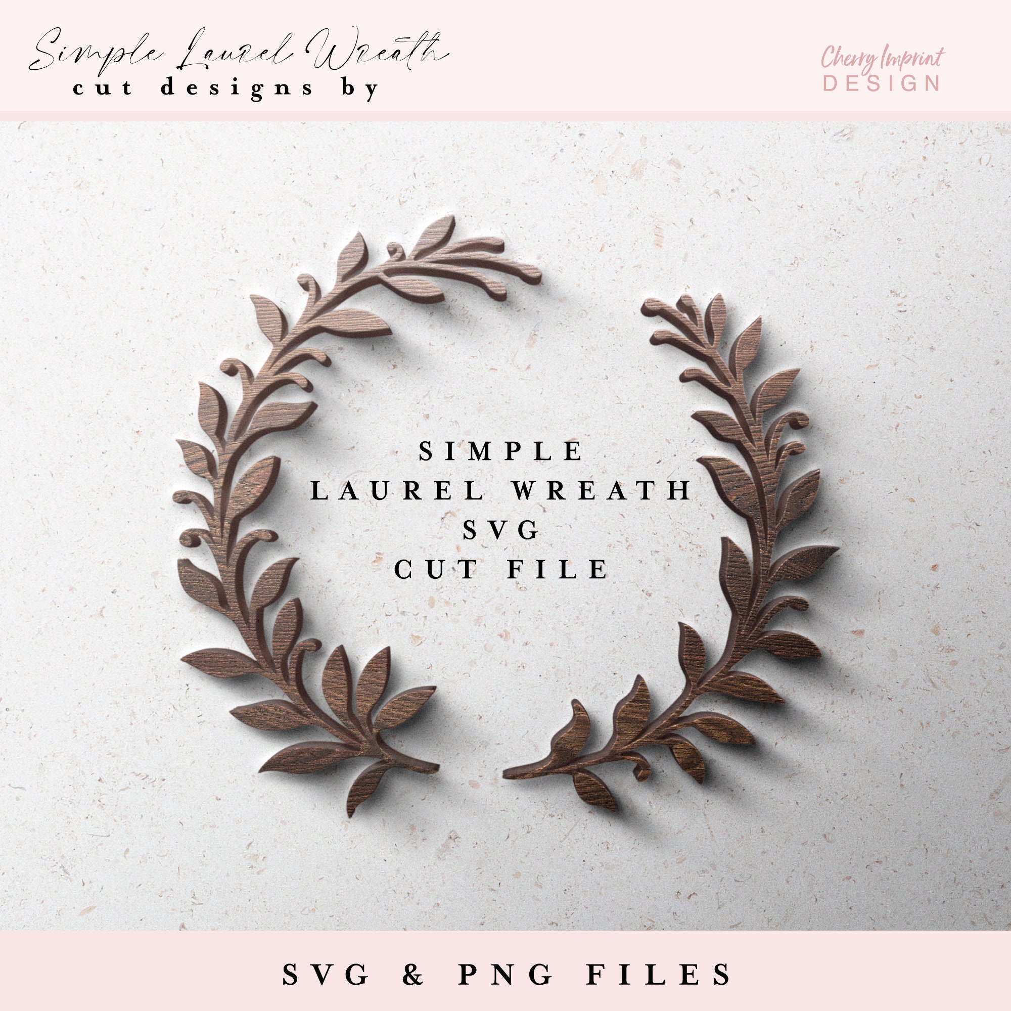 Laurel Wreath SVG Cute File | Wedding Rustic Laurel Wreath SVG for ...