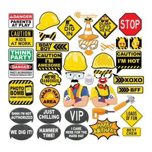 以下が含まれることがあります： 誕生日パーティー用の建設をテーマにしたフォトブース小道具20個セット。小道具には、「Danger Parents at Play」、「Caution Kids at Work」、「Think Party」、「We're Dangerous」、「Hard Hat Area」、「Just Chilling」、「VIP」、「I Came Here for the Hard Hat」、「Happy Birthday」、「Best Crew」、「Loads of Fun」、「XOXO」、「BFF」、「Caution I'm Hot」、「Dump Gifts Here」、「Stop」、「Dig In」、「Photo Bomb Under Construction」、「Shhh I'm Not Authorized」、「We Dig It!」、「Hammer Time!」、「Caution I'm Awesome」などのフレーズが書かれた看板が含まれています。また、ヘルメット、蝶ネクタイ、眼鏡、口ひげ、フェイスマスク、ハンマー、ドリル、コーンなどの小道具も含まれています。