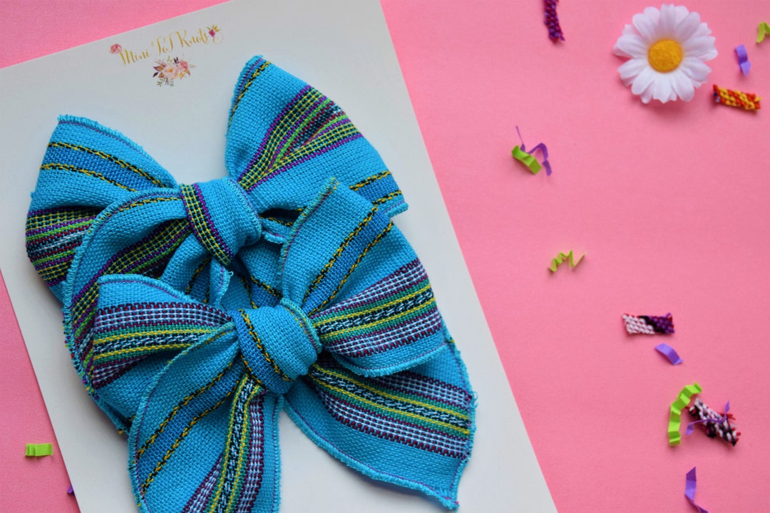 Moños Mexicanos Mexican Fiesta Wired Ribbons - 2 Rolls Of Colorful Striped & Flower Pattern Ribbon For Gift Wrapping & Crafts Wired Ribbon For Wreaths