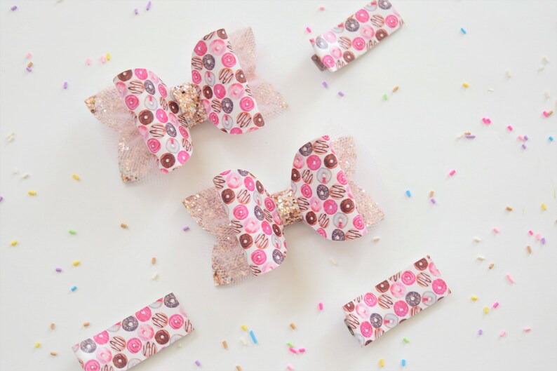 Donuts Hair Bows Donuts Hair Clips Donuts Baby Headband