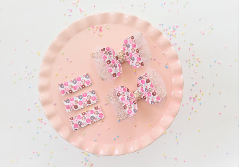 Donuts Hair Bows Donuts Hair Clips Donuts Baby Headband