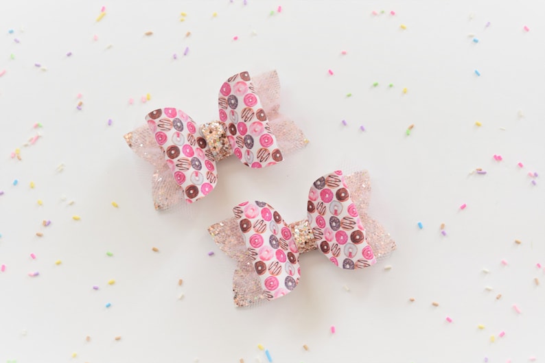 Donuts Hair Bows Donuts Hair Clips Donuts Baby Headband