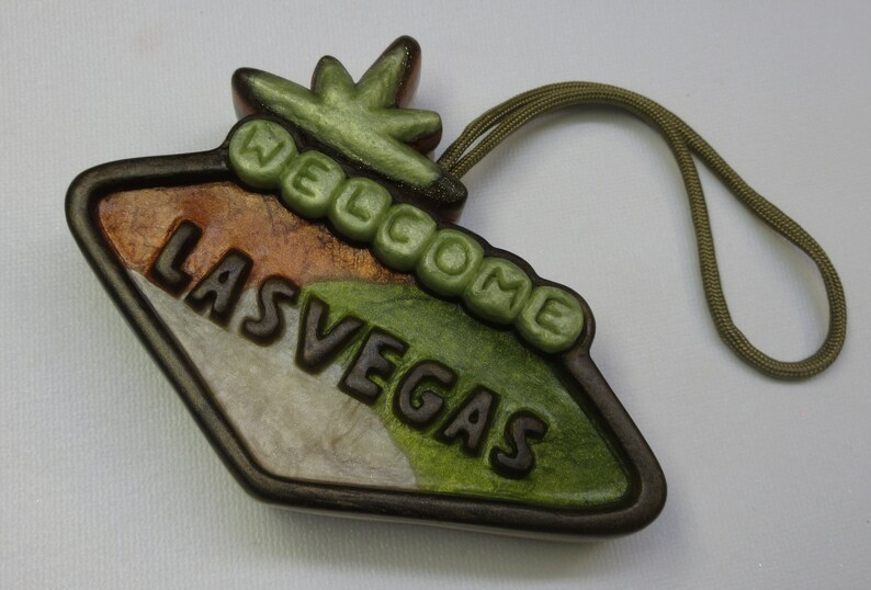 Beyond the Neon, our camo-inspired Viva Las Vegas soap-on-a-rope scented in vanilla, bourbon image 2