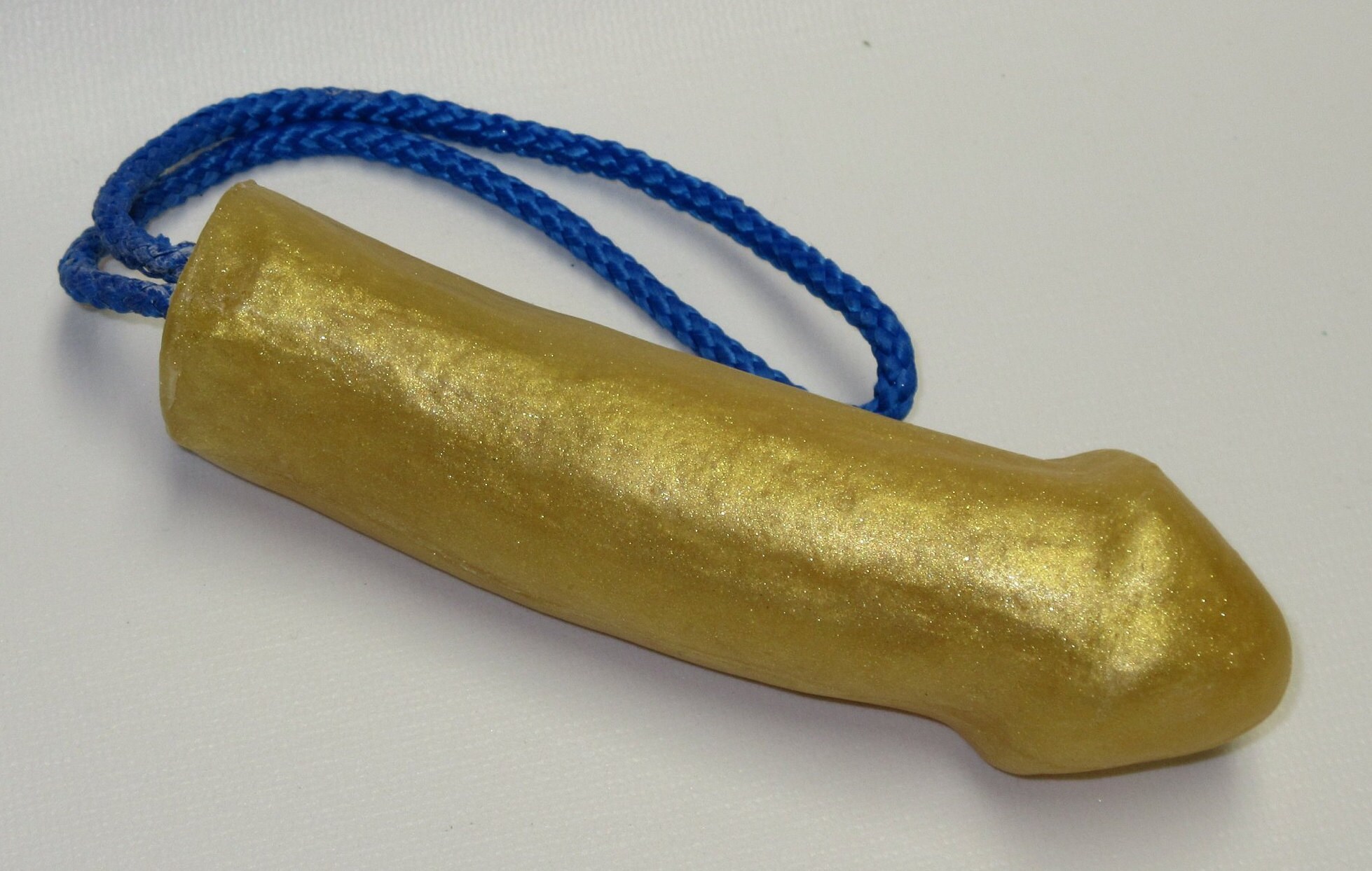 Goldmember metallic dickshaped soaponarope wearing Etsy