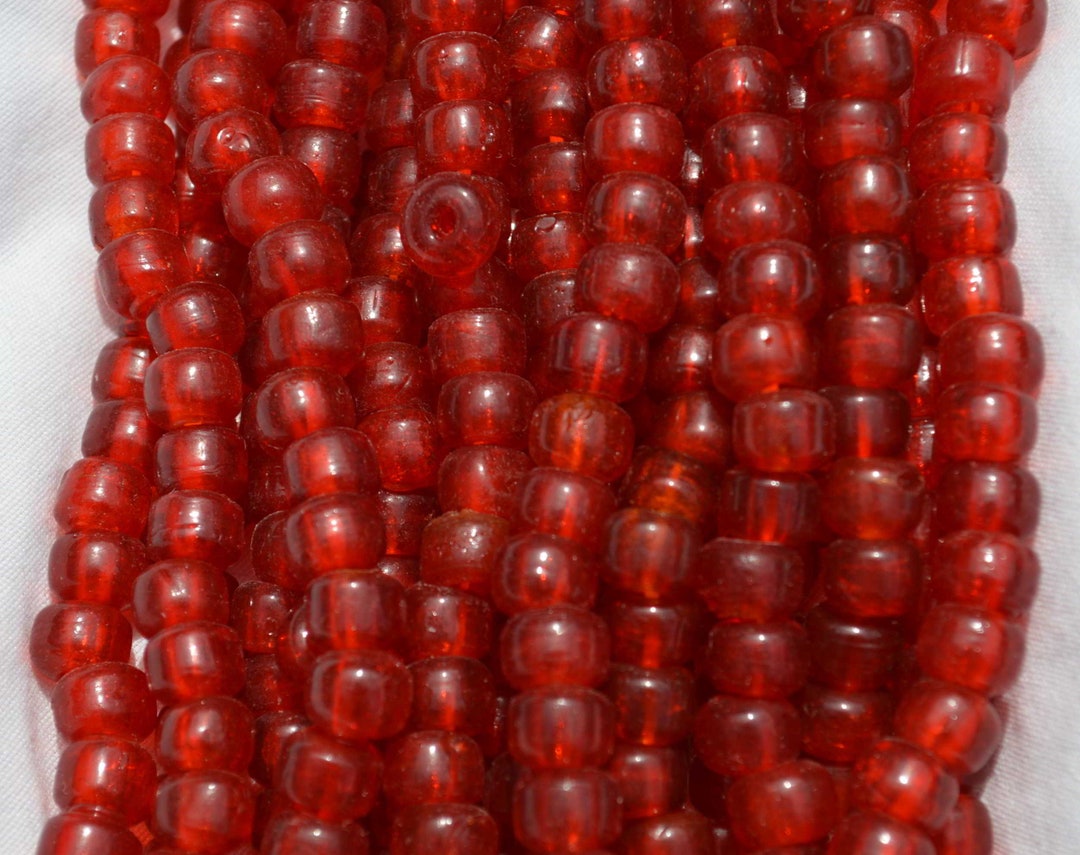 Crow Beads - Translucent Light Red - Etsy