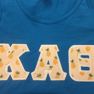 Pineapple Pineapples Greek Lettered Stitched Shirt Fraternity Sorority Made to order