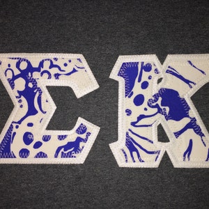 Royal Blue Greek Lettered Shirt: Stitched Sorority Fraternity Tee