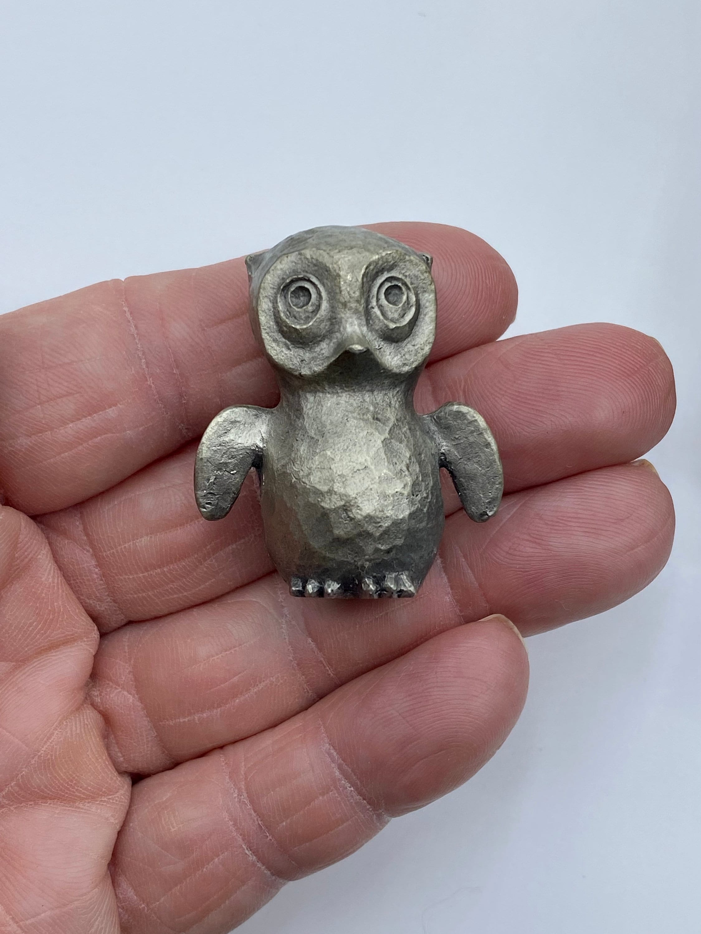 Vintage Hudson Pewter Big Eyed Owl Collectable Figurine - Etsy