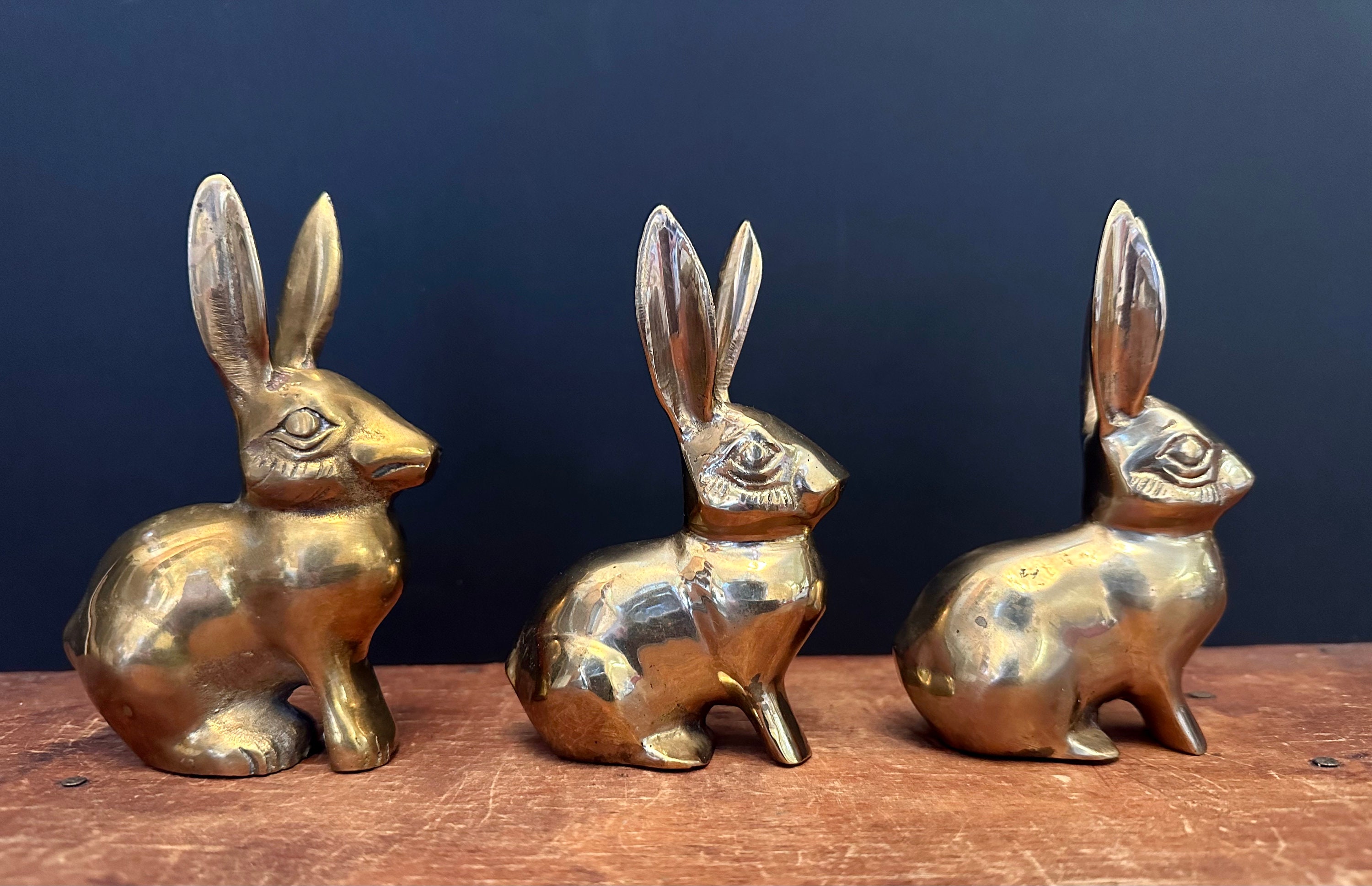 Vintage Brass Bunny Rabbits SOLD INDIVIDUALLY Boho Cottage Core ...