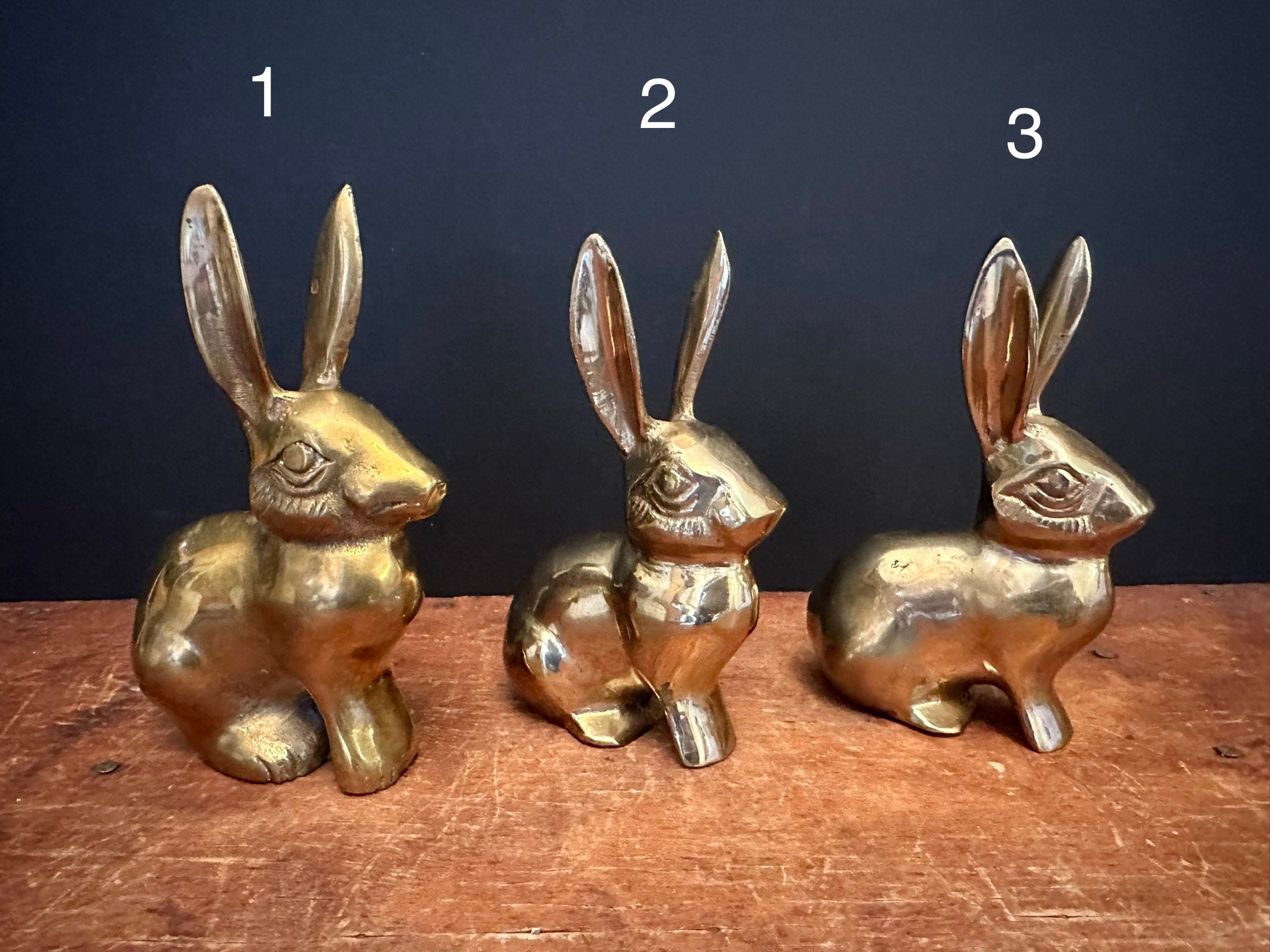 Vintage Brass Bunny Rabbits SOLD INDIVIDUALLY Boho Cottage Core ...