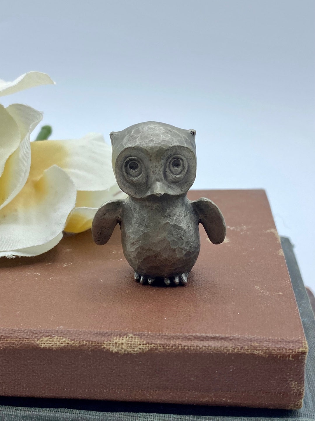 Vintage Hudson Pewter Big Eyed Owl Collectable Figurine - Etsy