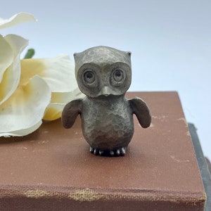Vintage Hudson Pewter Big Eyed Owl Collectable Figurine - Etsy