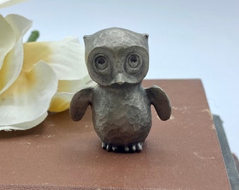 Vintage Hudson Pewter Big Eyed Owl Collectable Figurine - Etsy