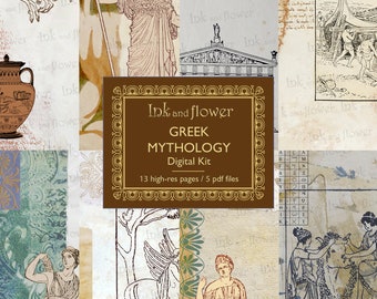 Greek Mythology Digital Kit, Gods and Heroes Images (PDF)
