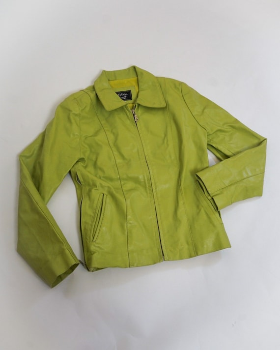 Lime Leather Jacket