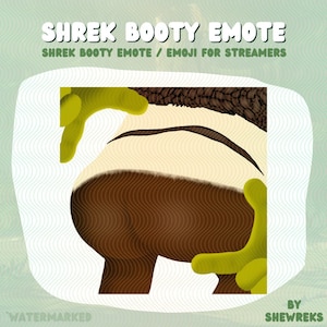 Shrek Booty Emote - Twitch Emote | Transparent Emote | Twitch Assets | Transparent | Digital Download