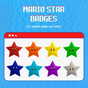 Mario Star Badges (Sub/Bit)