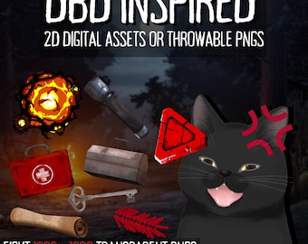 Gooibare DBD-png's: Twitch Stream-items, subbadges (digitale download)
