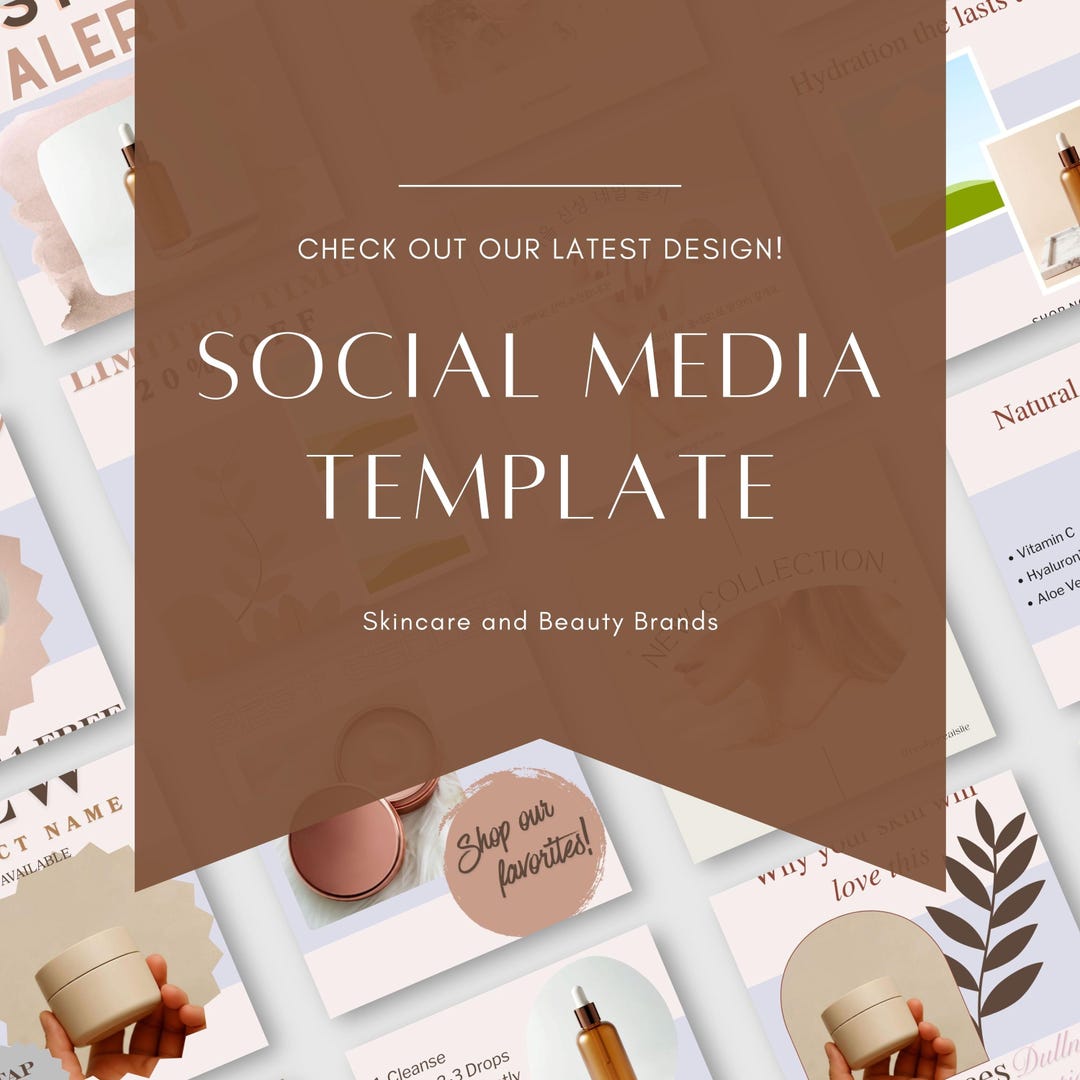Skincare Instagram Post Templates | Minimalist Beauty Social Media Kit ...