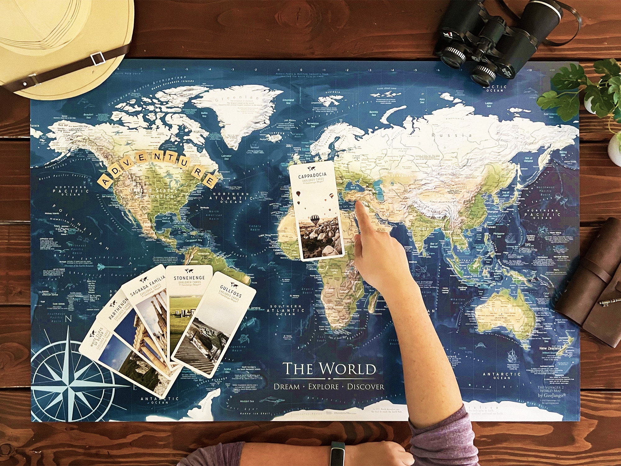 Custom World Map for Business Travelers, Home Office Decor, Your Logo ...