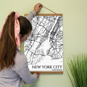 New York City Map Poster - New York City New York -  City Map Poster Wall Art