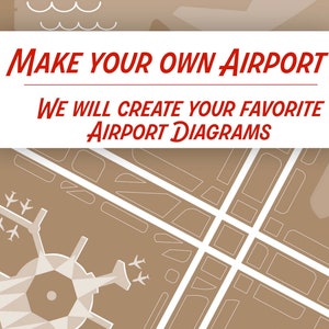 Custom Airport Map Print Prodution - Make Your Own Airport Poster Wall Art