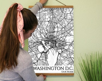 Washington D.C. City Map Poster - Washington D.C. City Map Poster Wall Art