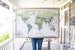 Nautilus World Map Push Pin, World Map Wall Art with USA National Parks, Professional Cartography 
