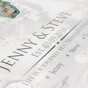 Giant World Map Canvas Wrap Push Pin Ready, Custom Personalized Traveler Gift, Detailed and Modern Geography, Extra Large Wall Art