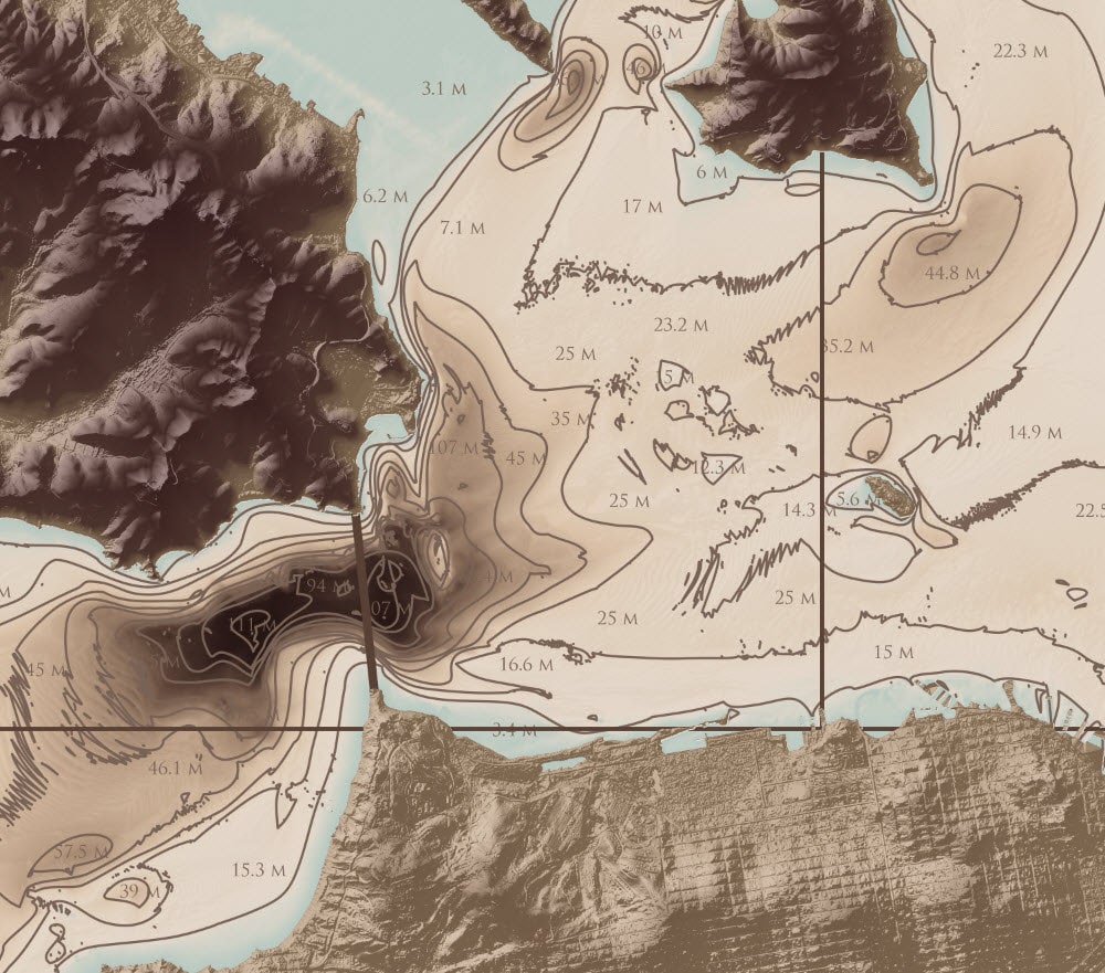 Bay Map San Francisco Bay Nautical Map | San Francisco Map | Terrain and Sea ...