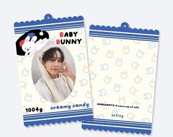 seventeen svt baby bunny candy photocard pc holder