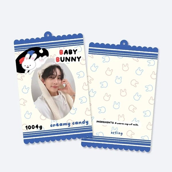 seventeen svt baby bunny candy photocard pc holder