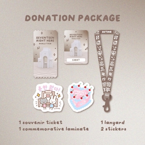 Produits de la tournée svt right here - billet souvenir, stratifié commémoratif, cordon, autocollants