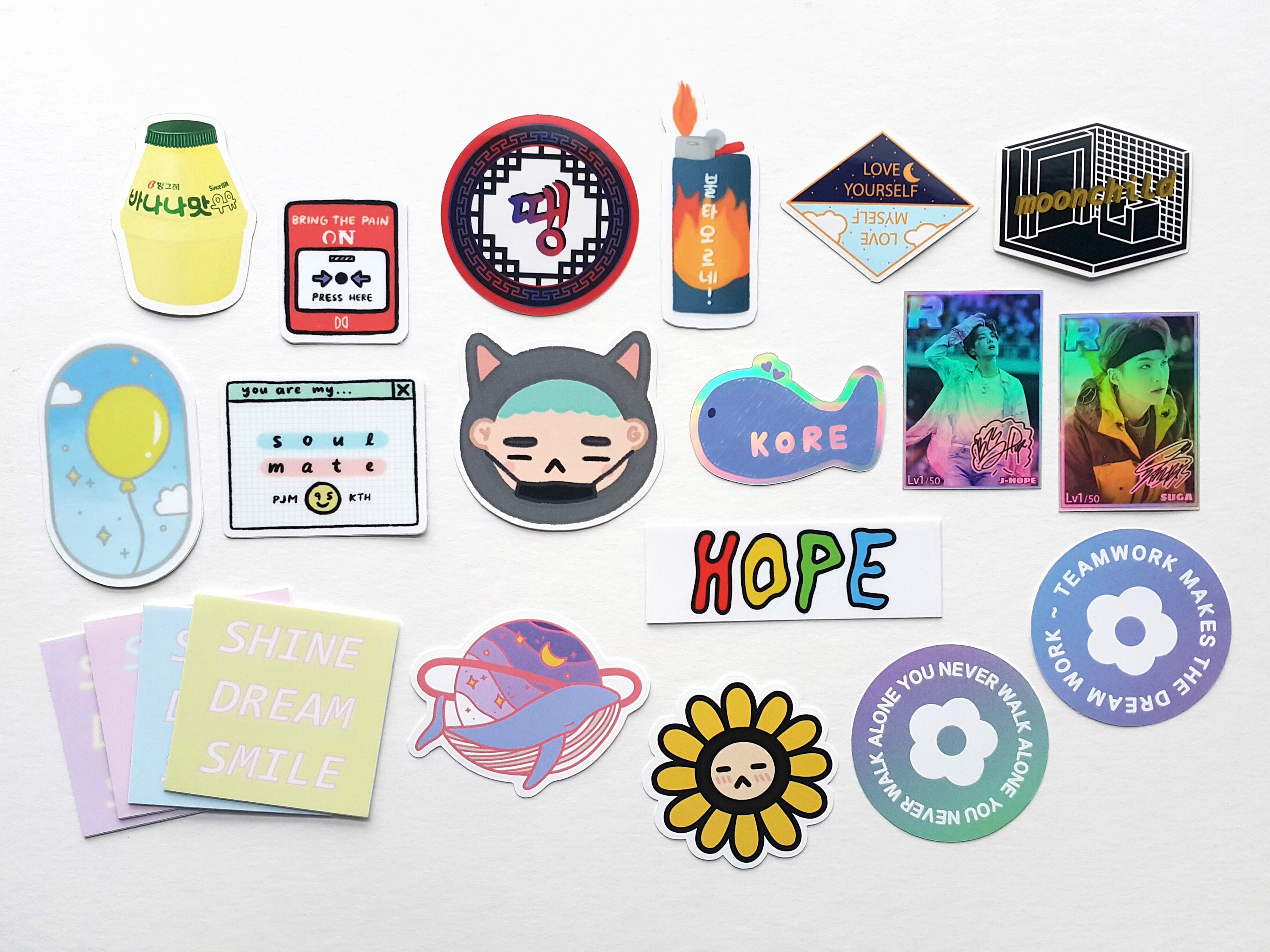 Various BTS-Inspired Stickers